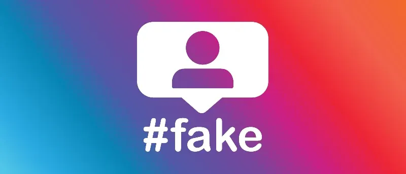 fake followers with bright gradient background